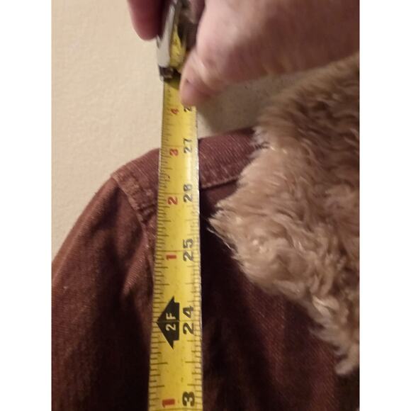 Vtg Y2K Abercrombie & Fitch Penny Lane Faux Sherpa Lined Jacket Sz M Brown - Picture 7 of 10